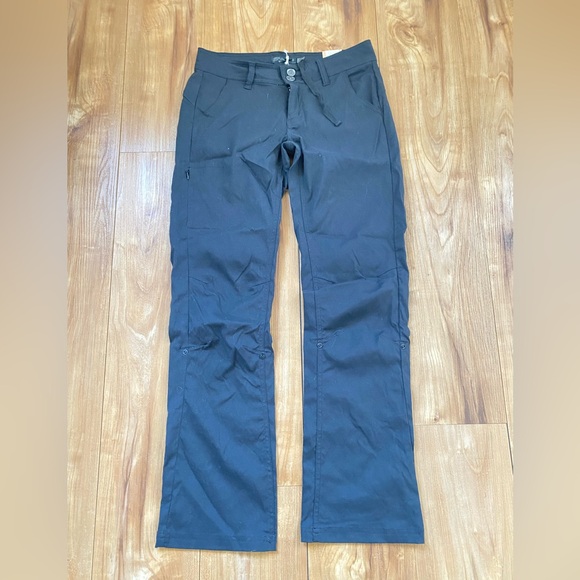 PrAna Black Halle Pant Zion Size 0 Short Inseam Relaxed Fit Mid Rise NWT - Picture 2 of 10